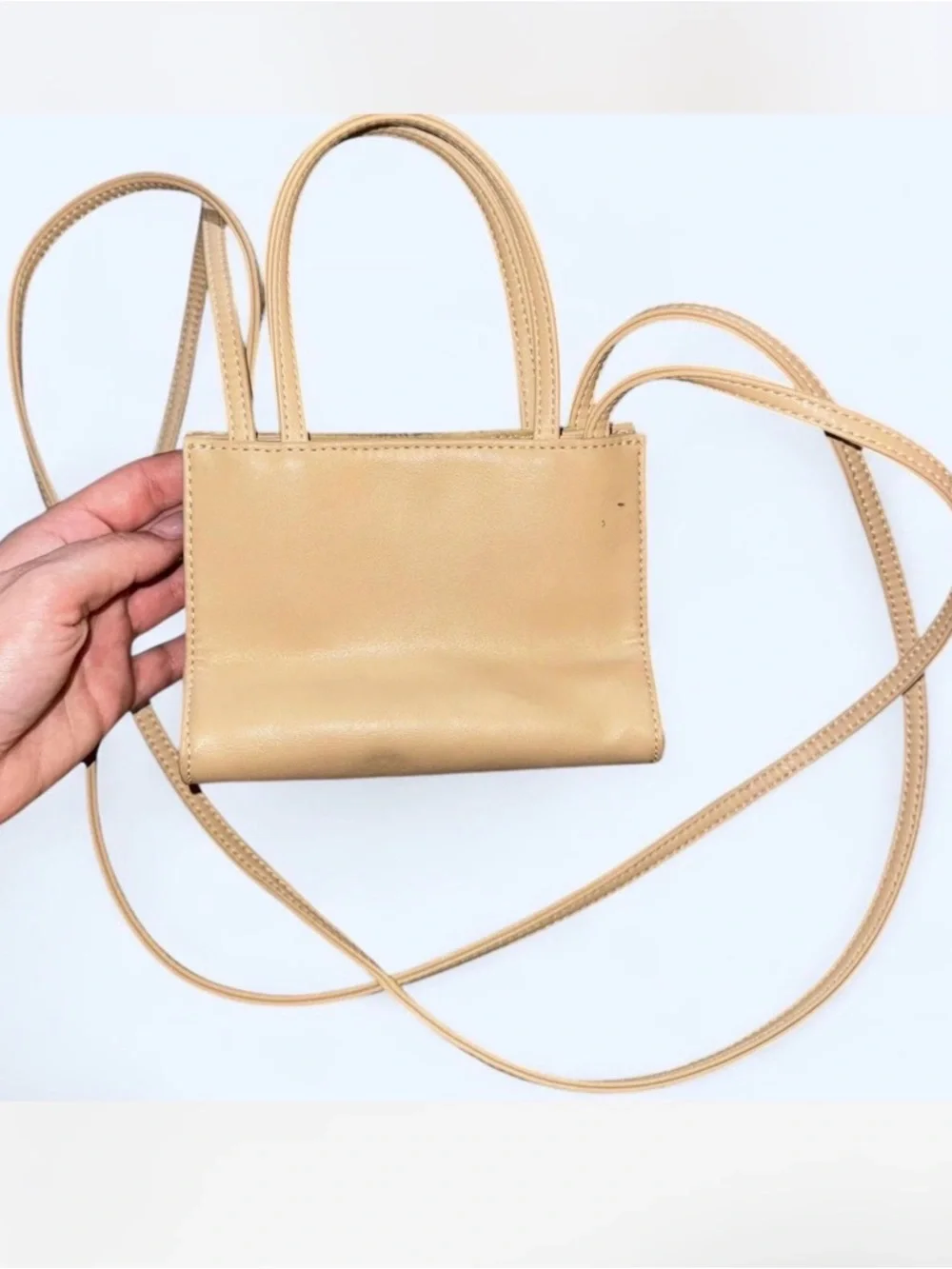 Telfar Mini Shopping Bag in Light Beige - Picture 4 of 6